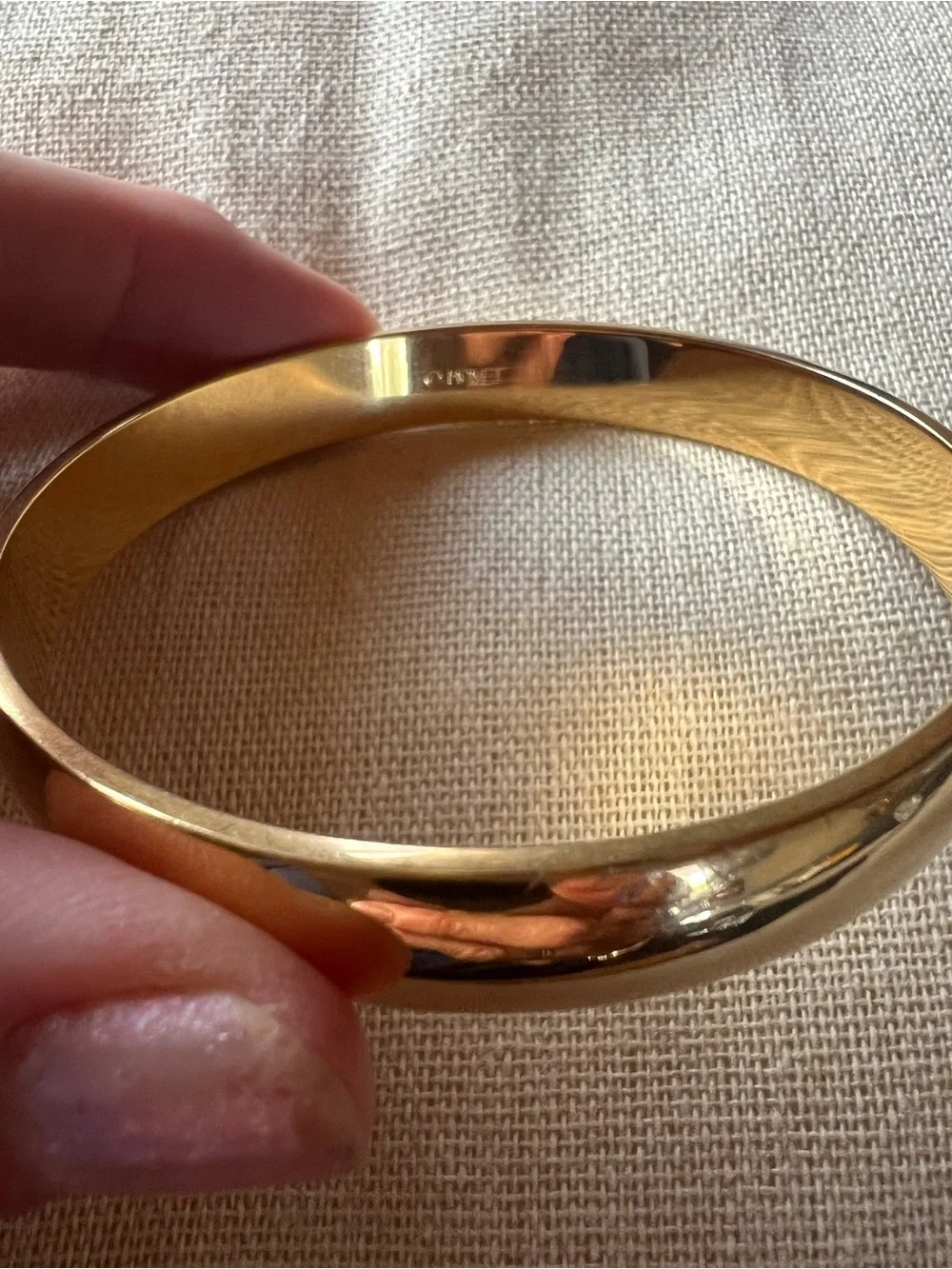 Monet Vintage Gold Tone Bangle Bracelet, good condition